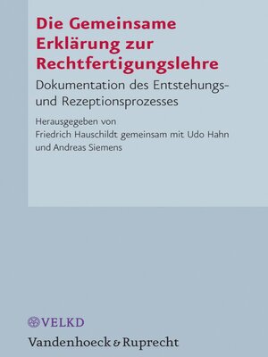 cover image of Die Gemeinsame Erklärung zur Rechtfertigungslehre